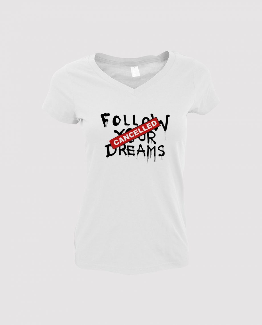 la-ligne-shop-t-shirt-blanc-femme-banksy-follow-your-dream-cancelled