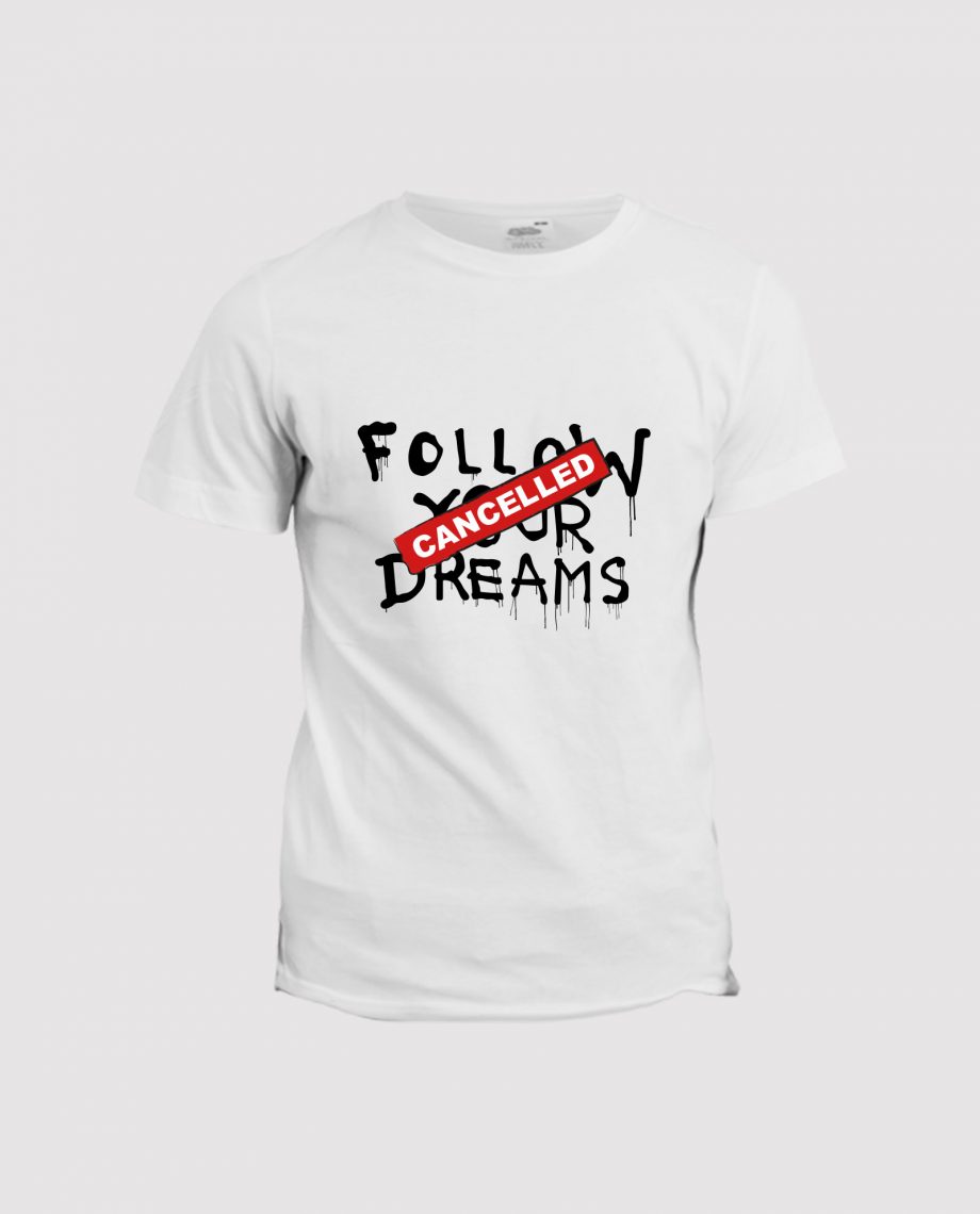 la-ligne-shop-t-shirt-blanc-homme-banksy-follow-your-dream-cancelled