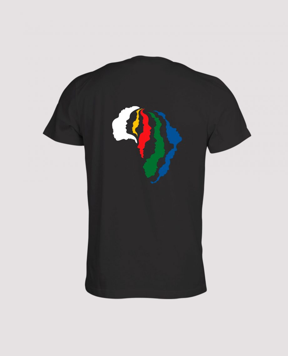 la-ligne-shop-t-shirt-noir-homme-back-dos-le-vrai-visage-de-l-afrique-visage-de-femme-represente-africa