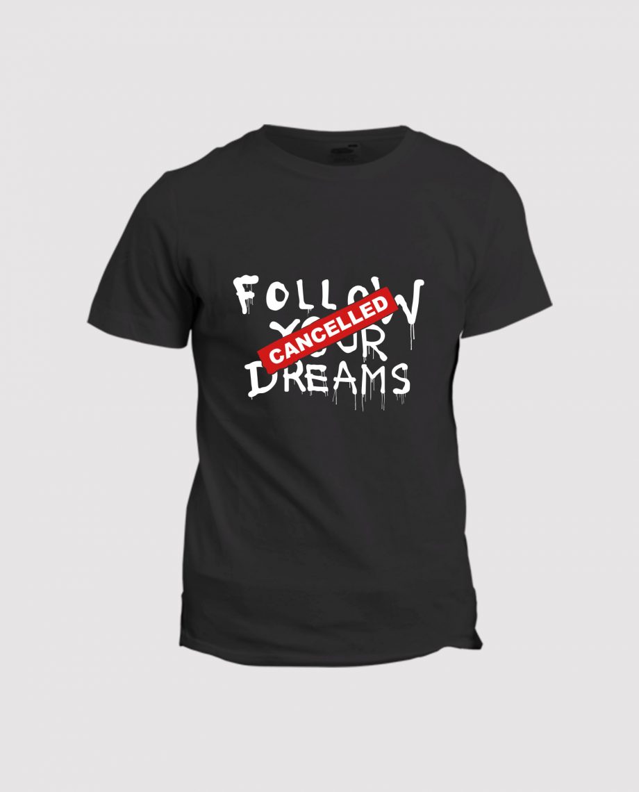 la-ligne-shop-t-shirt-noir-homme-banksy-follow-your-dream-cancelled