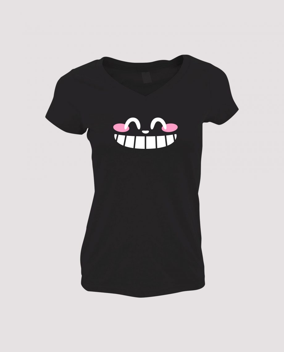 la-ligne-shop-t-shirt-noir-femme-visage-chat-style-japonais