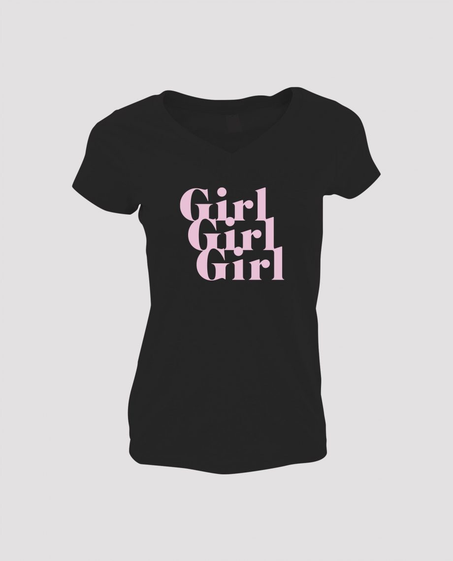 la-ligne-shop-t-shirt-noir-femme-col-v-girl-girl-girl