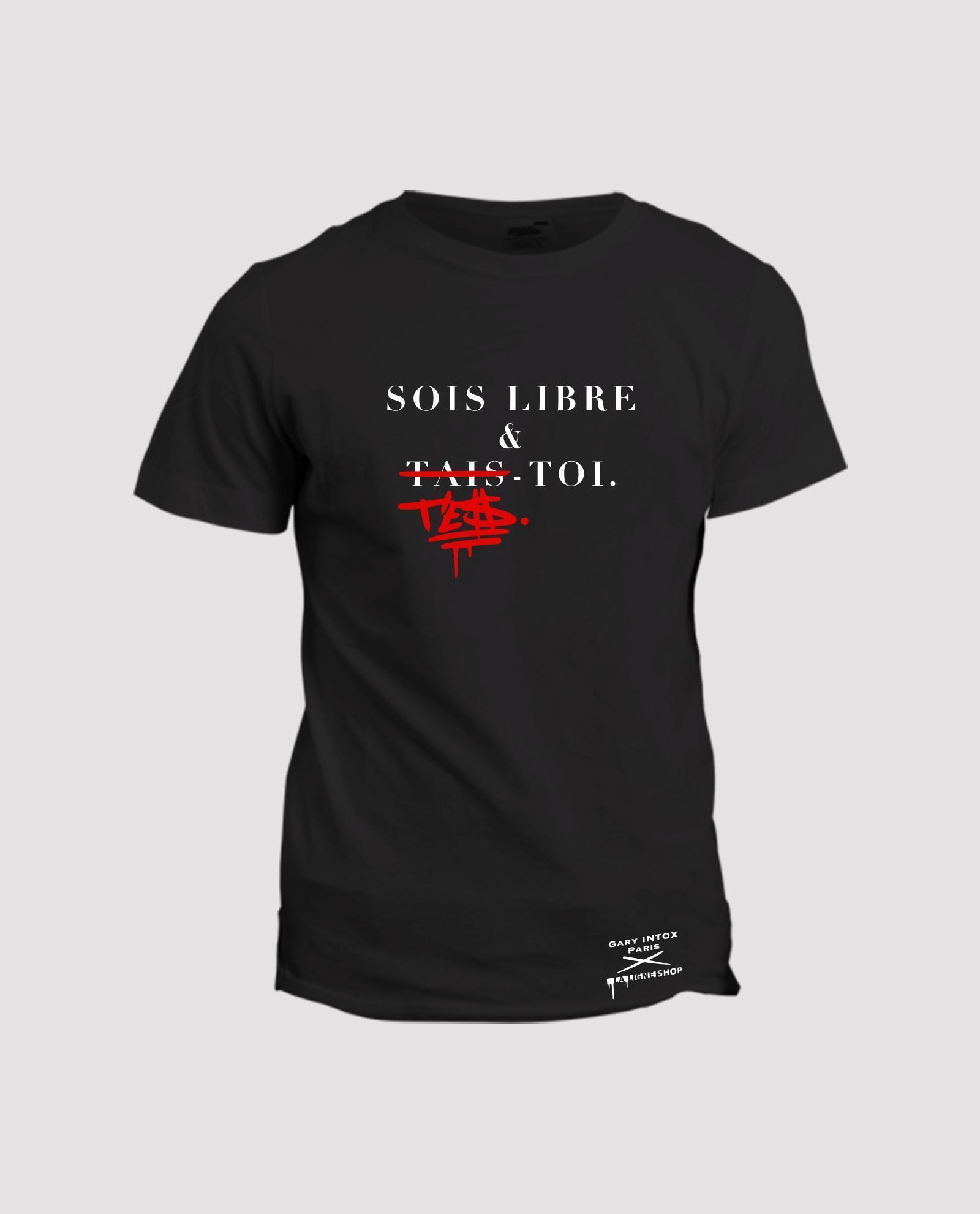 la-ligne-shop-collab-t-shirt-gary-intox-paris-sois-libre-et-tais-toi-t-es-toi-front-noir
